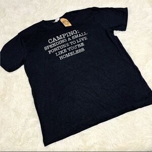 Camping Homeless | BAMBOO Short sleeve blue gray Size XL NWT